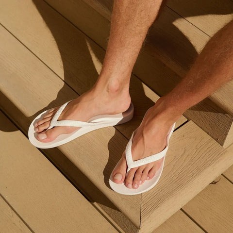Arch Support Flip Flops - Classic - White